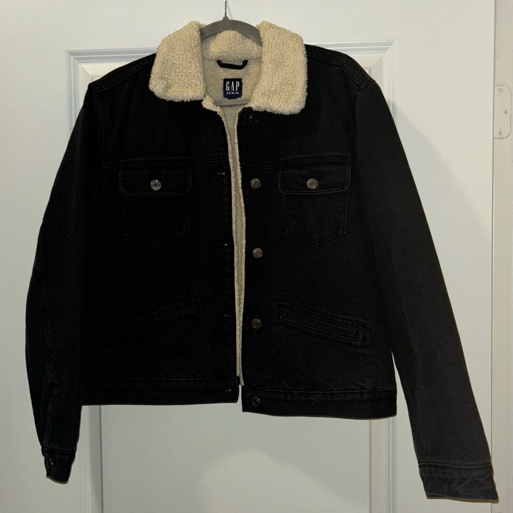 gap sherpa denim jacket